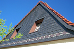 Giebelverschieferung, farbig abgesetzt, Einfamilienhaus in Quedlinburg 